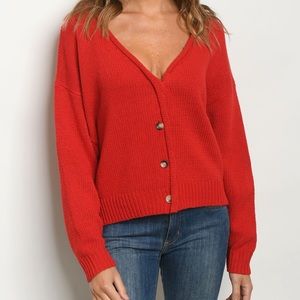NWT Bold Timeless Red Cozy Long Sleeve Sweater